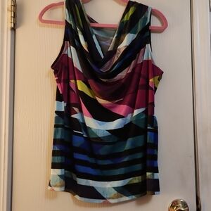 Colorful Sleeveless Striped Top